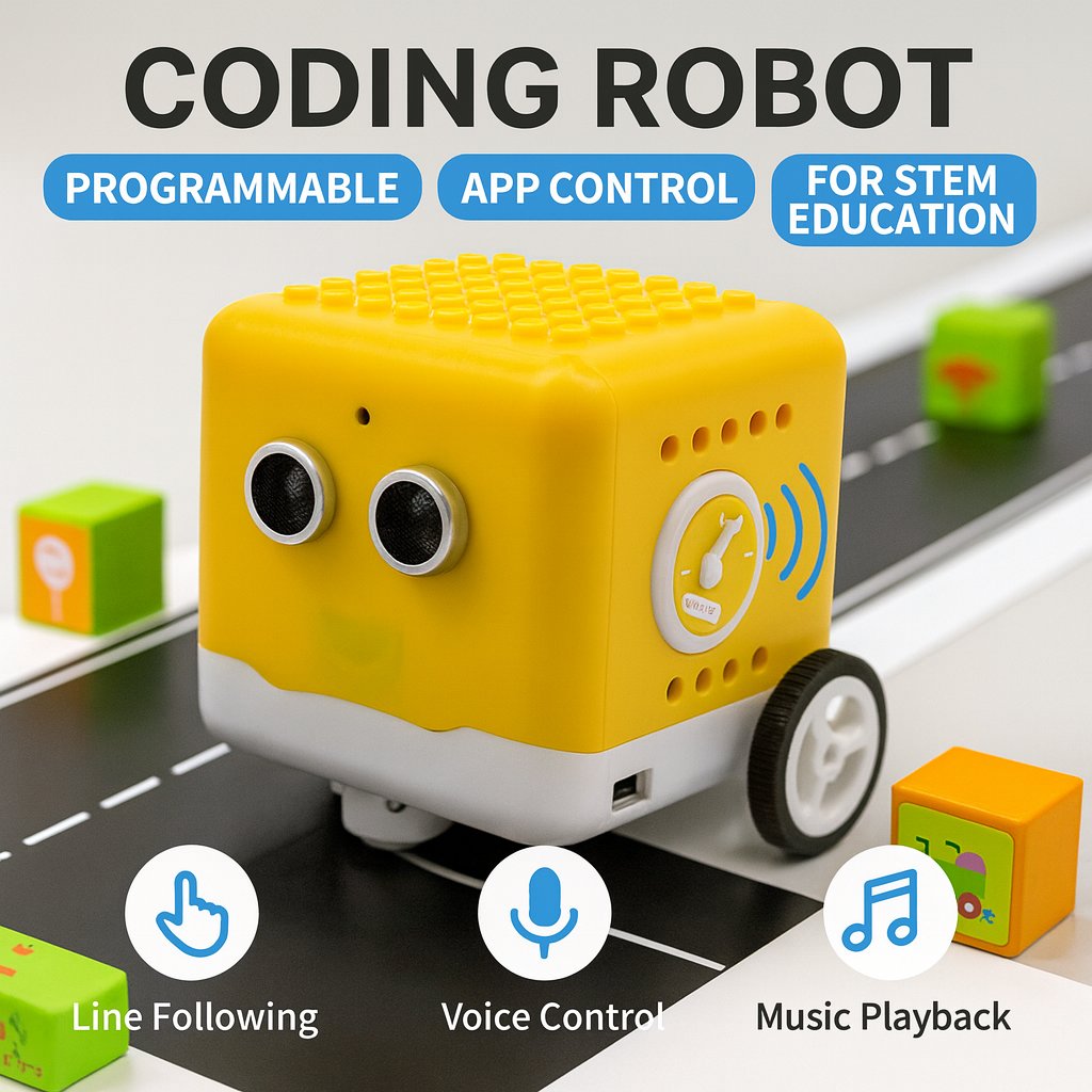 Microbit Robot - Kit robô programável kidsbits, robô de
