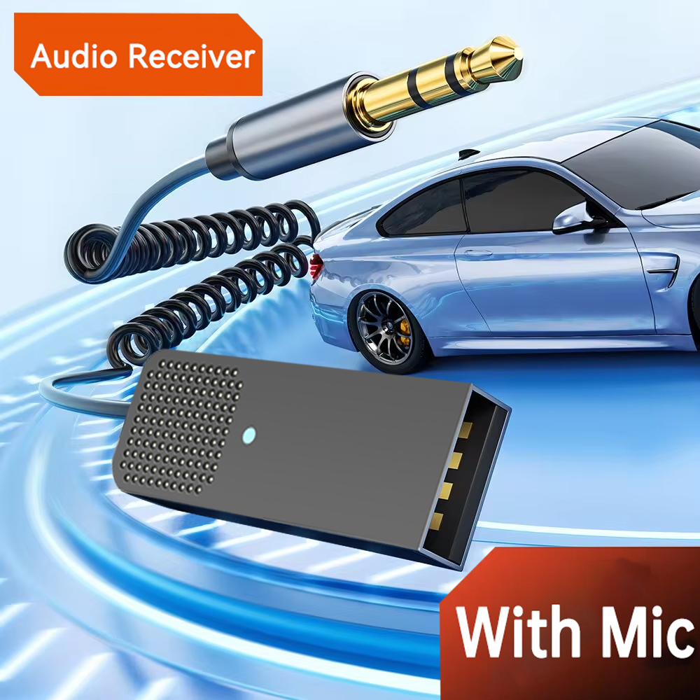 Robot Bluetooth Car - Novo adaptador auxiliar Bluetooth para automóvel,