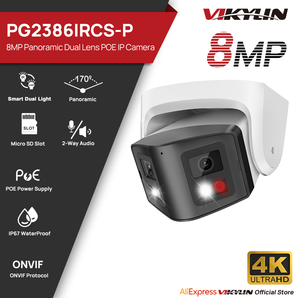 Pan Tilt Bracket - Câmera IP Panorâmica Inteligente Vikylin 8MP
