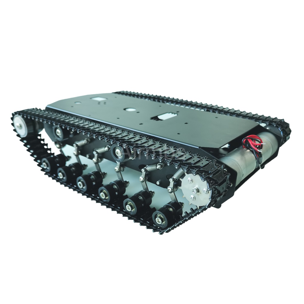 Tracked Robot Chassis - 12kg carga real suspensão de metal