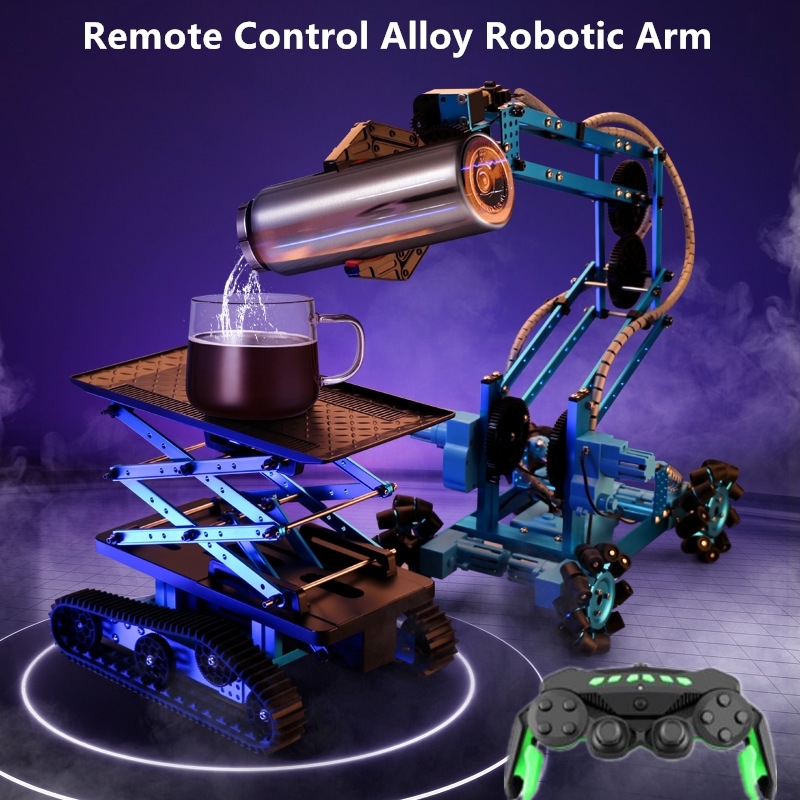 Robot Arm Metal - Carro Robótico RC Multifuncional 2.4G com