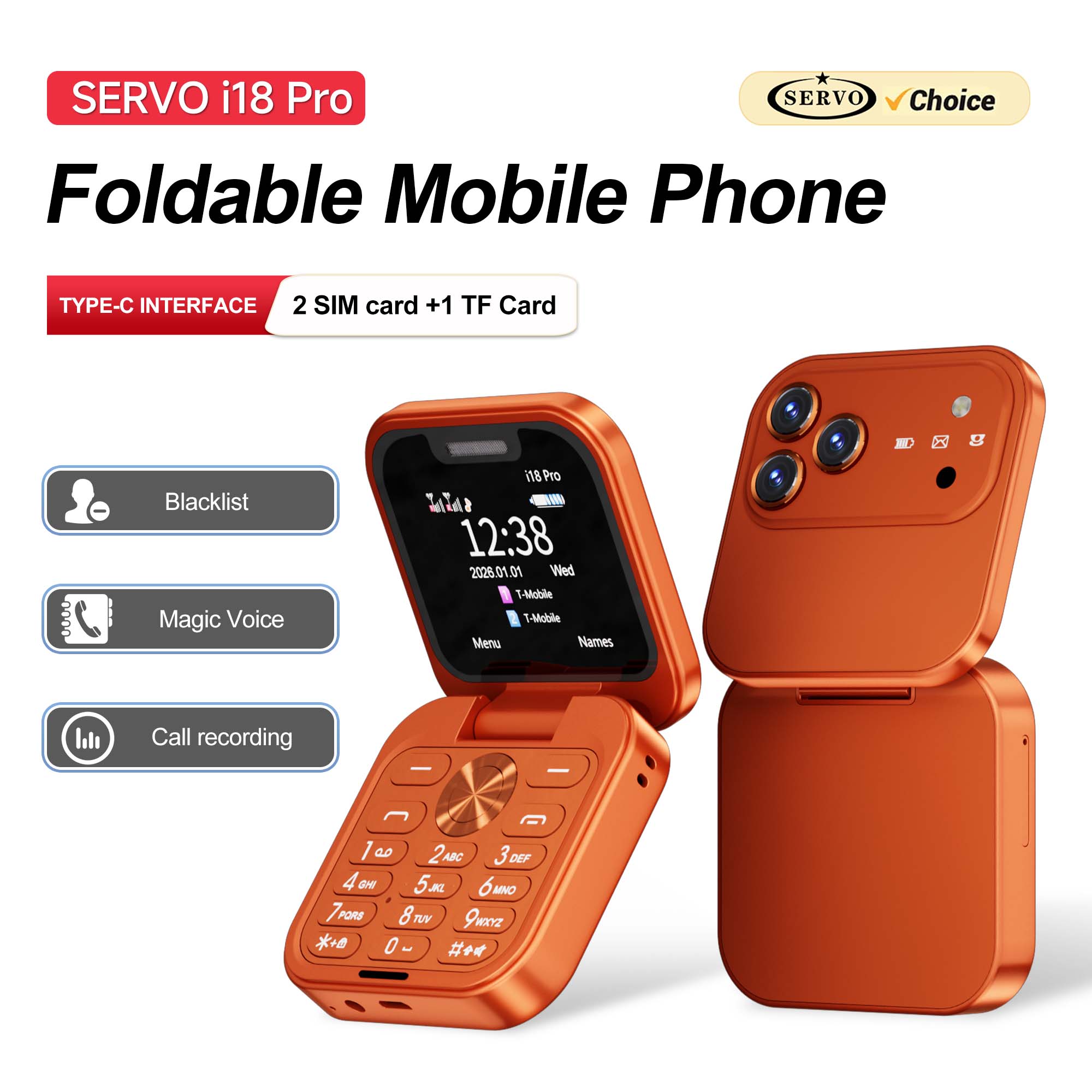 Servo Pan Tilt - SERVO I18 PRO Telefone Móvel Dobrável