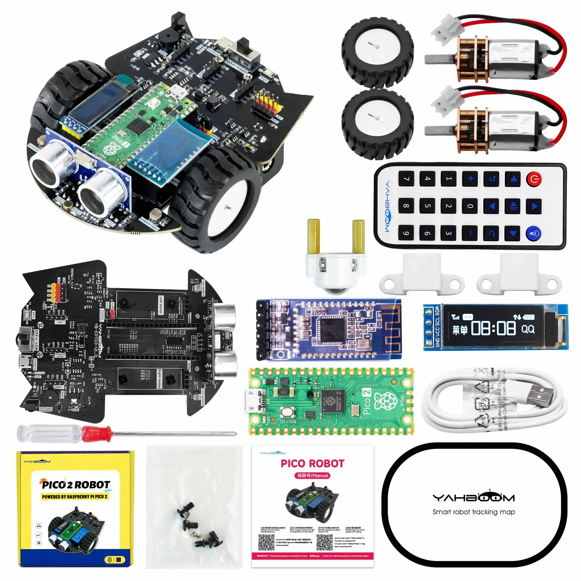 Yahboom raspberry pi pico 2 ro - Robot Car Kit avaliação e preço