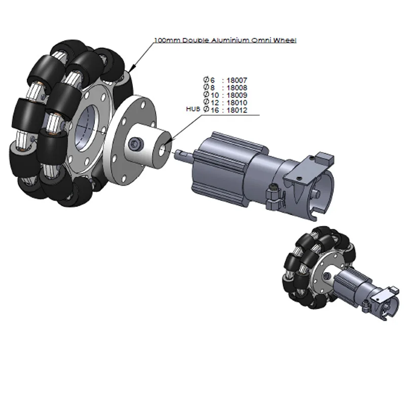 Roda omnidirecional de alumíni - Robot Wheel avaliação e preço