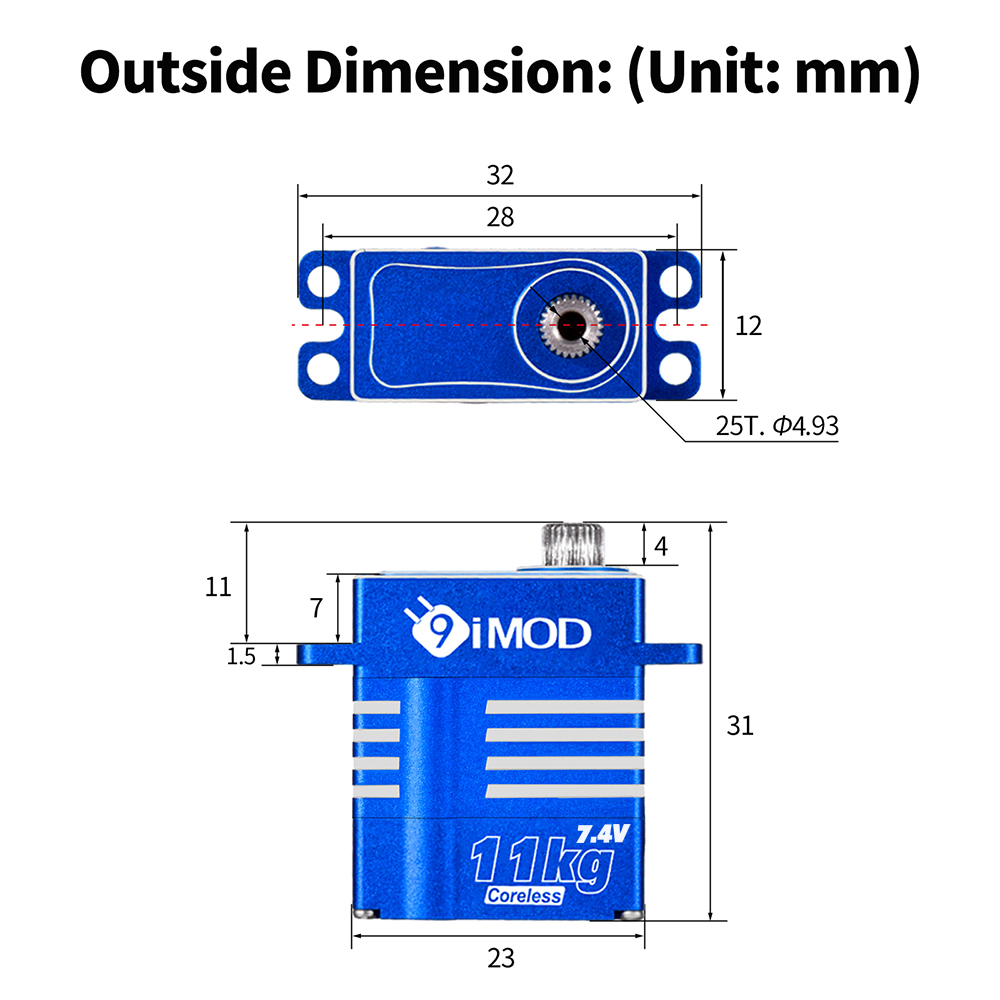 9IMOD Micro Servo Digital 11KG - Micro Servo avaliação e preço
