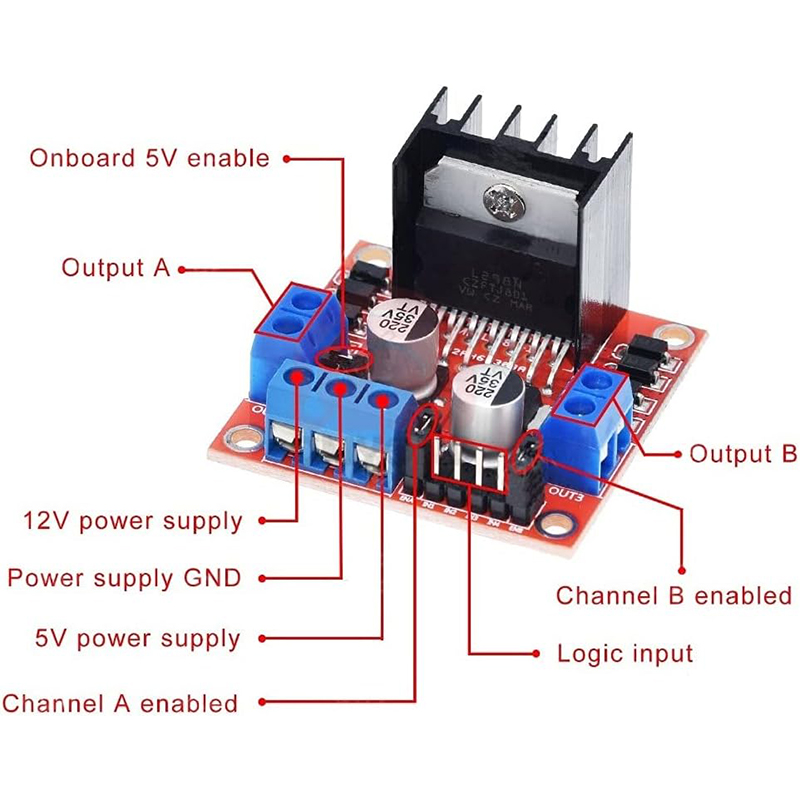 Módulo de placa de driver l298 - L298N Module avaliação e preço
