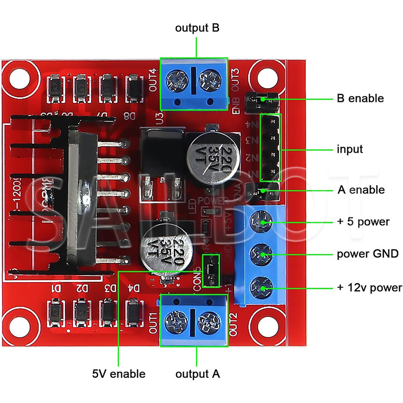 1/5/10 pces l298n driver de mo - L298N Module avaliação e preço