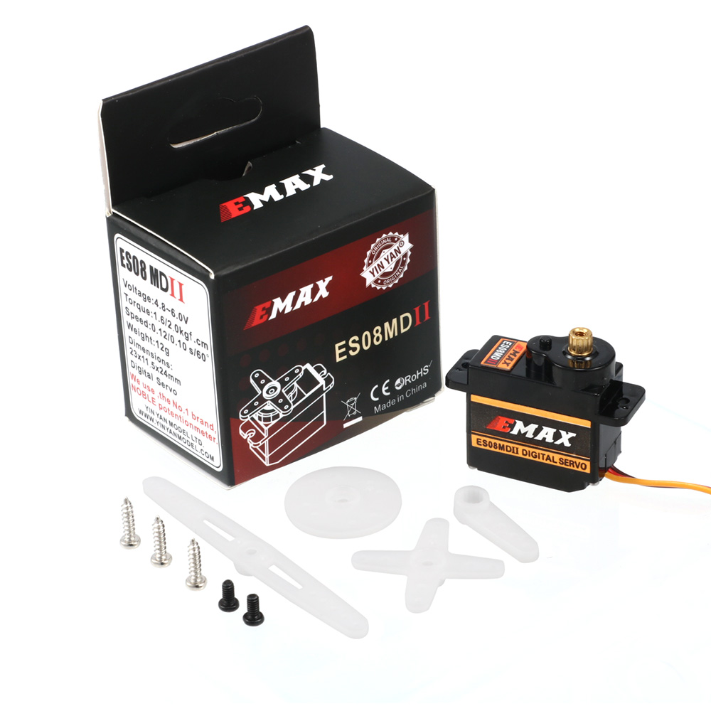 2/4/10pcs EMAX ES08MD II Servo - Sg90 Servo avaliação e preço