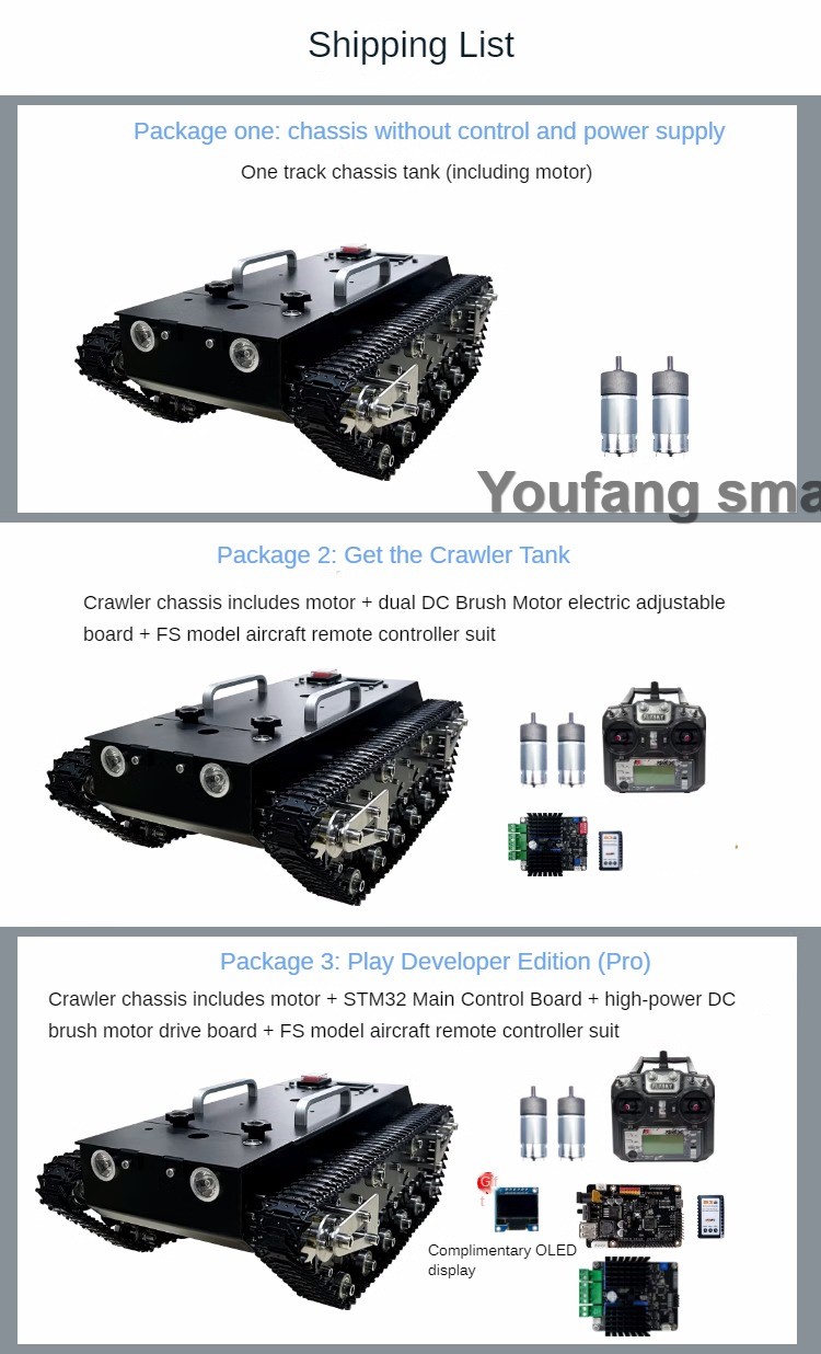 30kg de carga rc tanque chassi - Stm32 Robot avaliação e preço