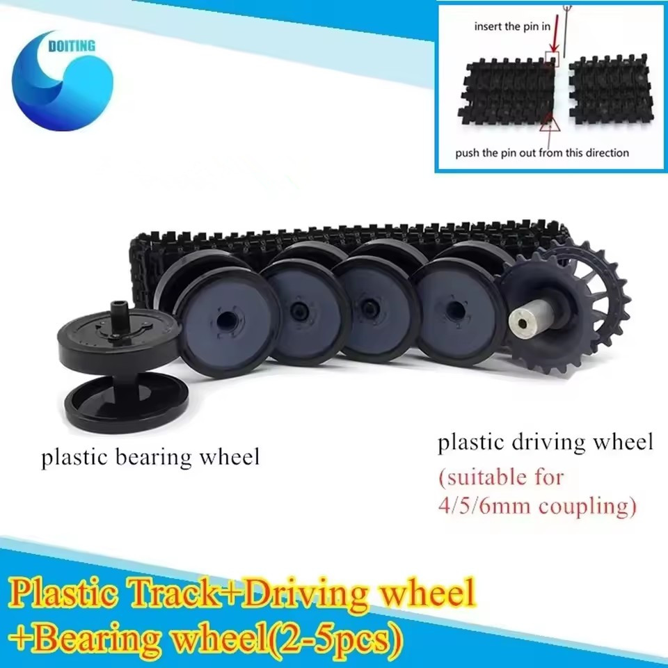 Rodas de plástico + conjunto d - Tracked Robot Chassis avaliação e preço