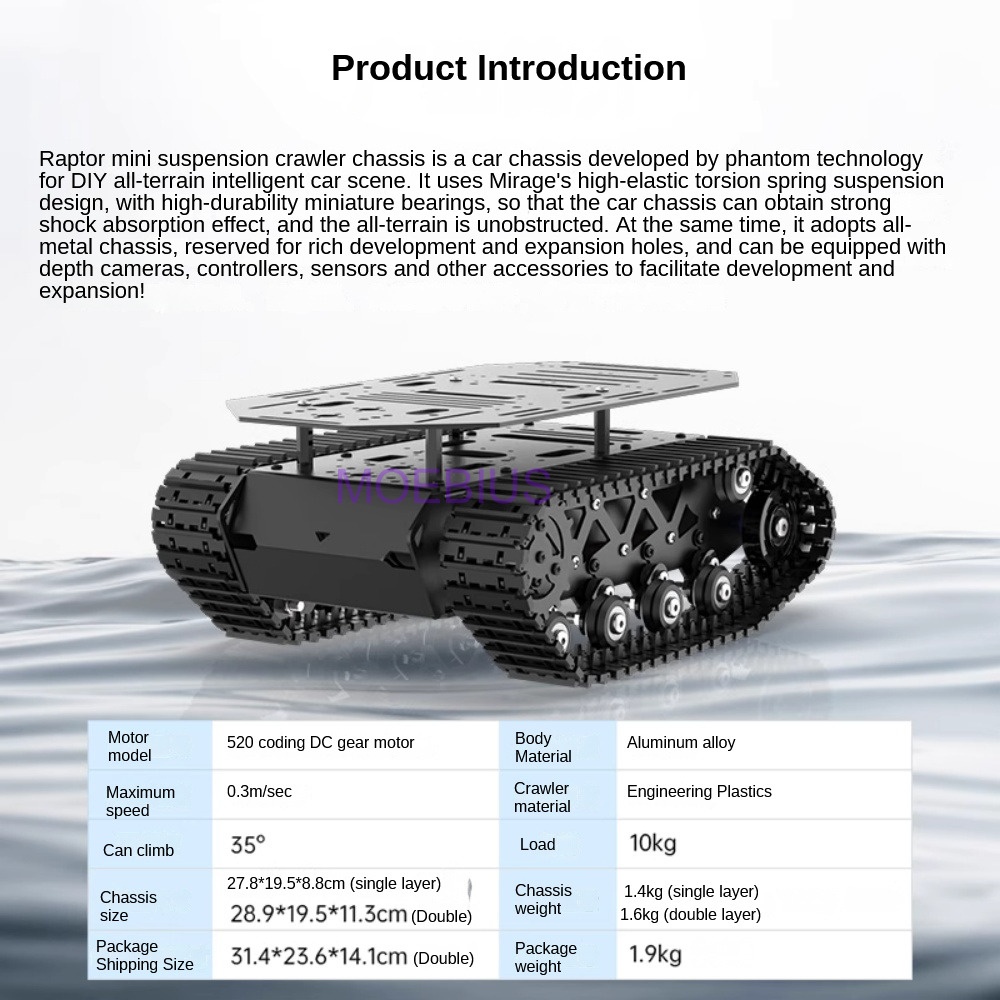 Metal Shock Absorption Tank Ch - Tracked Robot Chassis avaliação e preço
