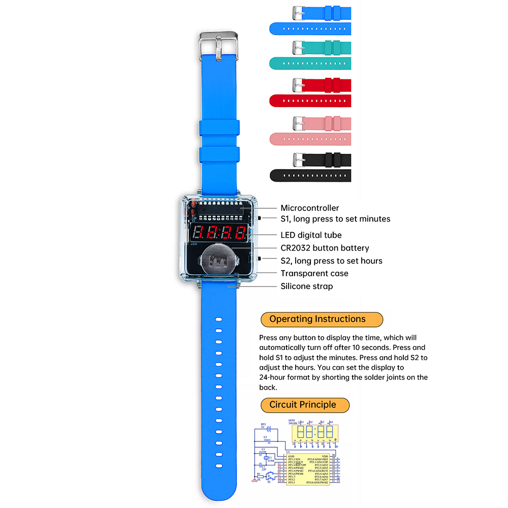 Kit de relógio eletrônico diy, - Microbit Robot avaliação e preço